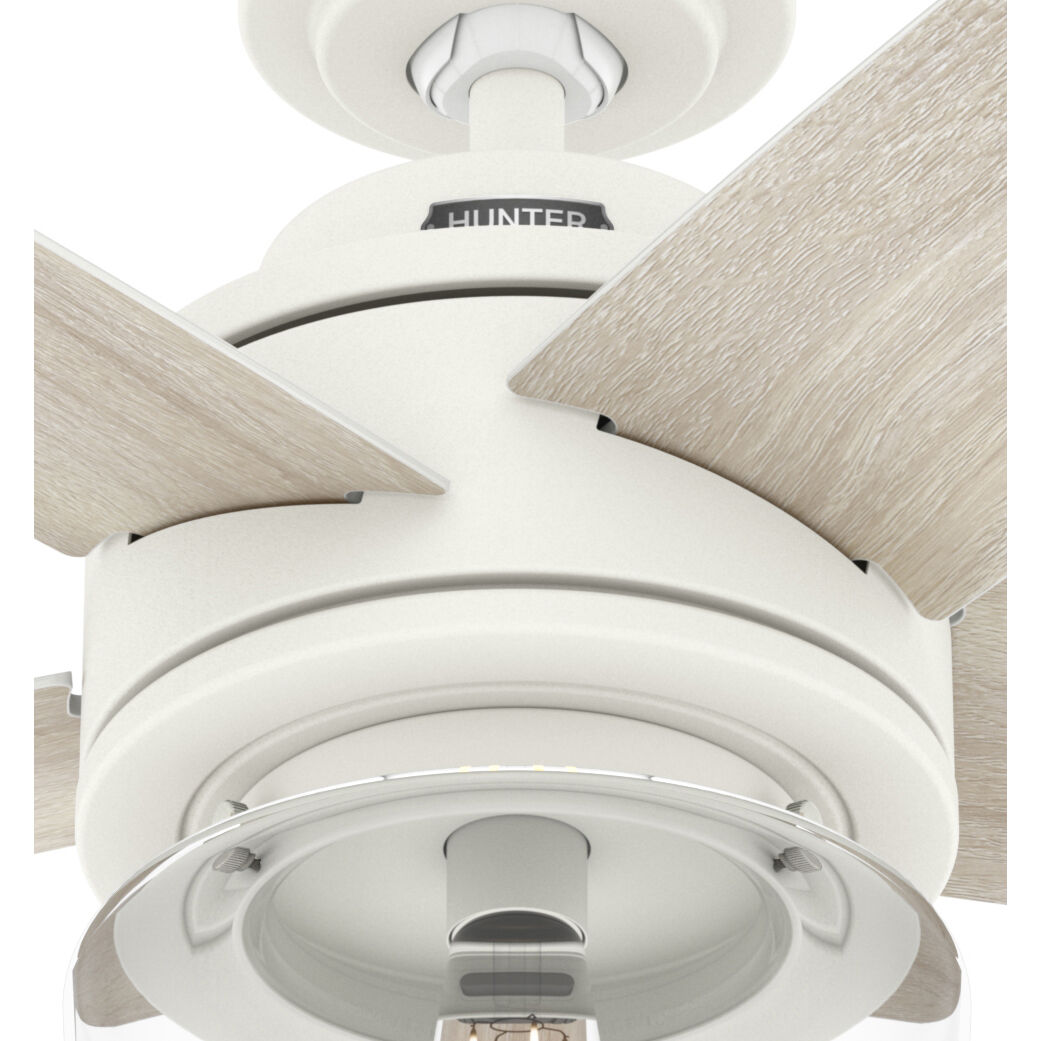 Margo 44 inch Textured White with Light Oak/Fresh White Blades Ceiling Fan