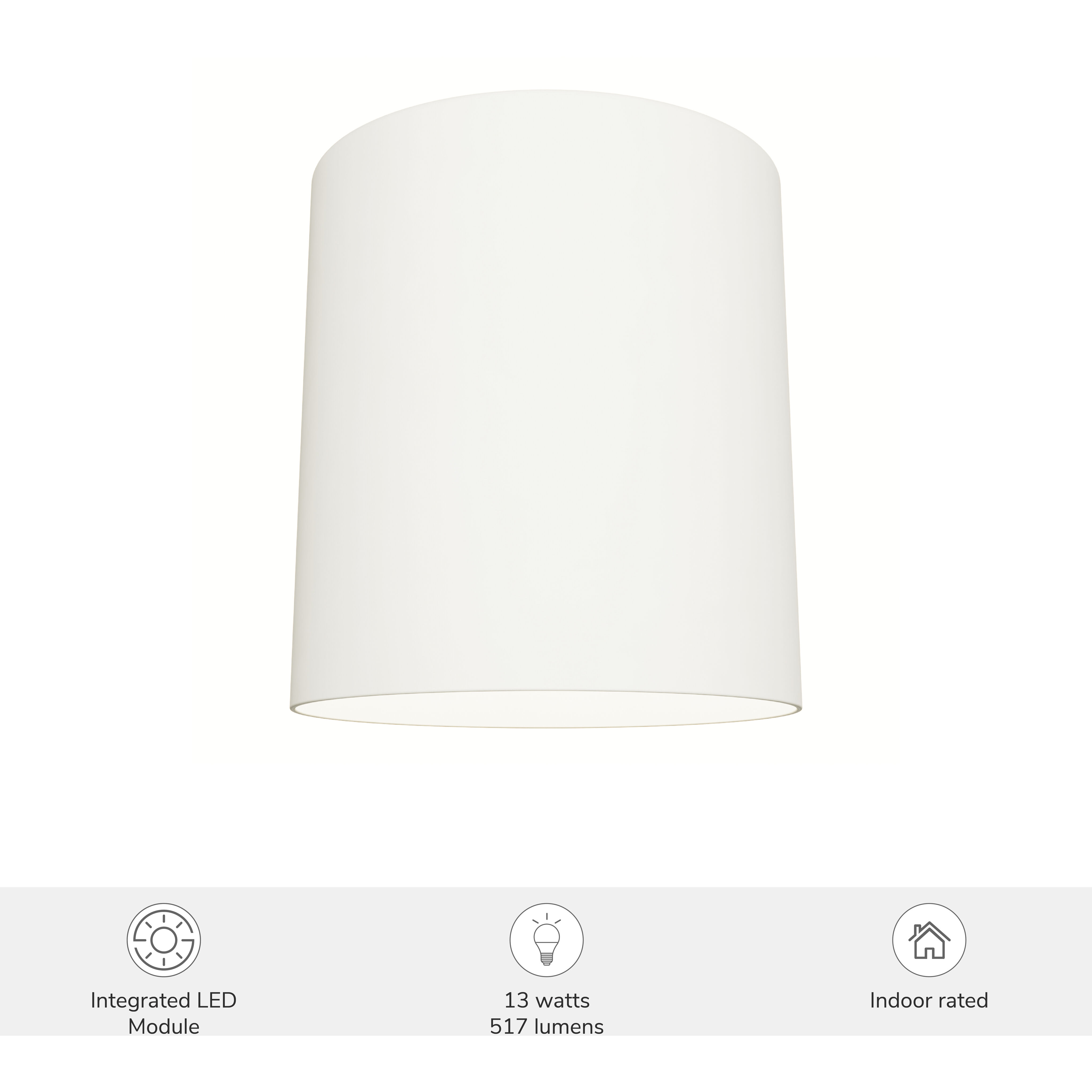 Canoga 1 Light 5 inch White Flush Mount Ceiling Light, Small