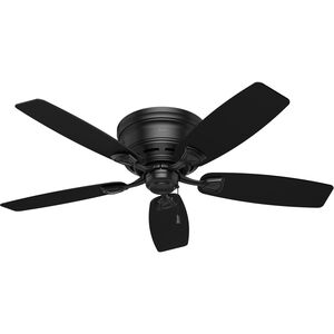 Sea Wind 48 inch Matte Black Outdoor Ceiling Fan, Low Profile