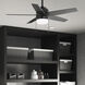 Bardot 44 inch Matte Black with Matte Black/Greyed Walnut Blades Ceiling Fan