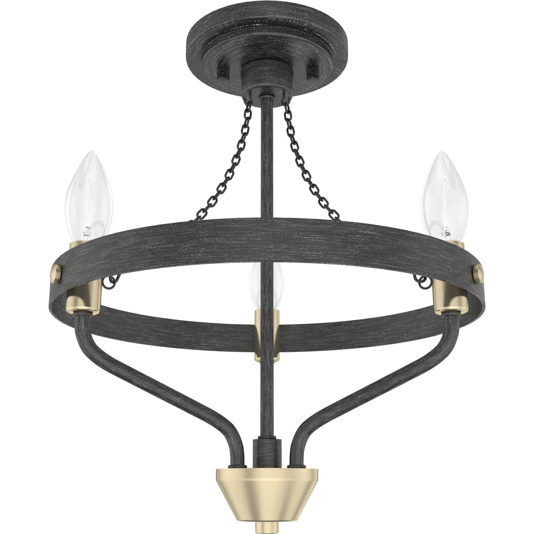 Merlin 12 inch Rustic Iron Chandelier Ceiling Light