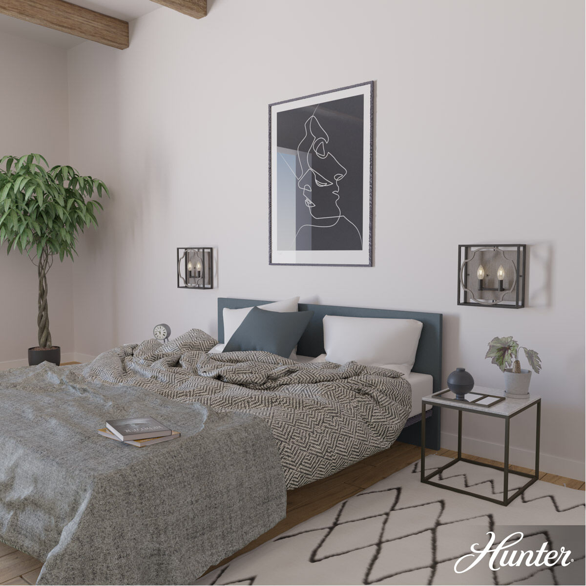 Stone Creek 2 Light 3.75 inch Noble Bronze and White Washed Oak Wall Sconce Wall Light