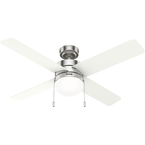 Timpani 52 inch Brushed Nickel with Fresh White Blades Ceiling Fan