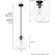 Xidane 1 Light 12 inch Matte Black Pendant Ceiling Light