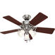 Southern Breeze 42 inch Brushed Nickel with Cherry/Maple Blades Ceiling Fan
