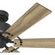Gilrock 52 inch Matte Black with Golden Maple/Matte Black Blades Ceiling Fan