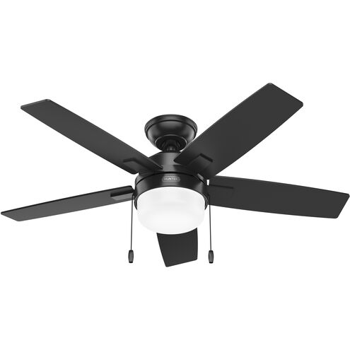 Anisten 44 inch Matte Black with Matte Black/Dark Gray Oak Blades Ceiling Fan