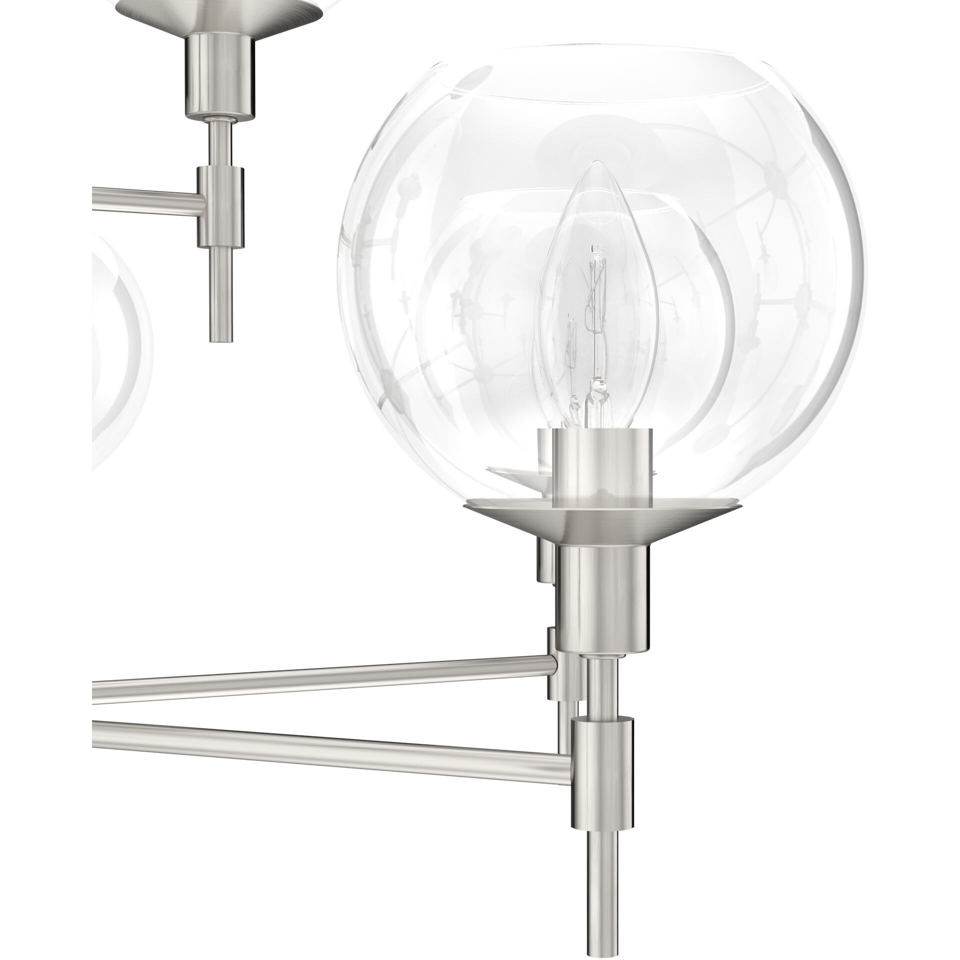 Xidane 9 Light 32 inch Brushed Nickel 2-Tier Chandelier Ceiling Light