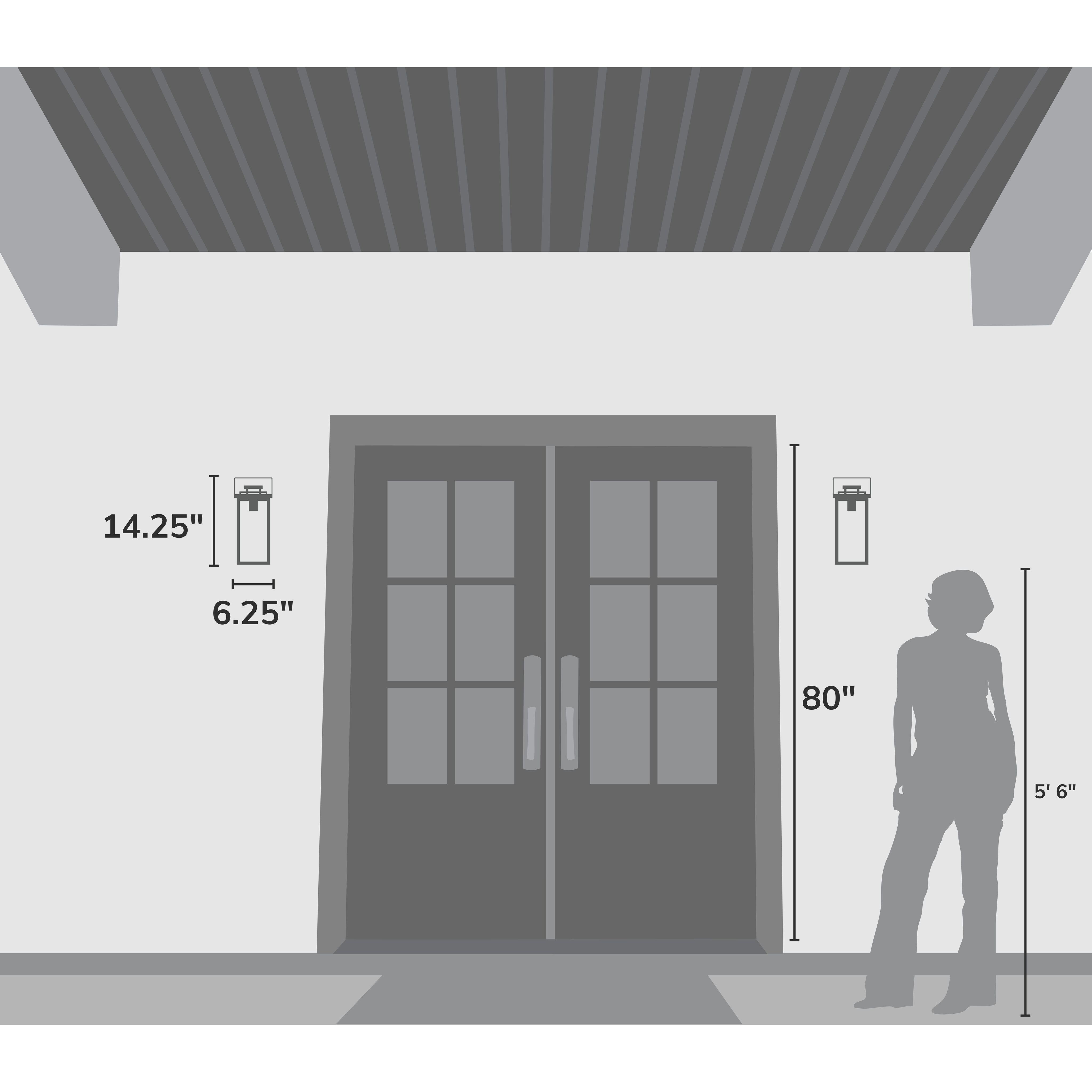 Timbergrove 1 Light 14.25 inch Matte Black Outdoor Wall Light, Medium
