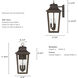 Spring Cove 3 Light 16.5 inch Matte Bronze Outdoor Wall Lantern, Large