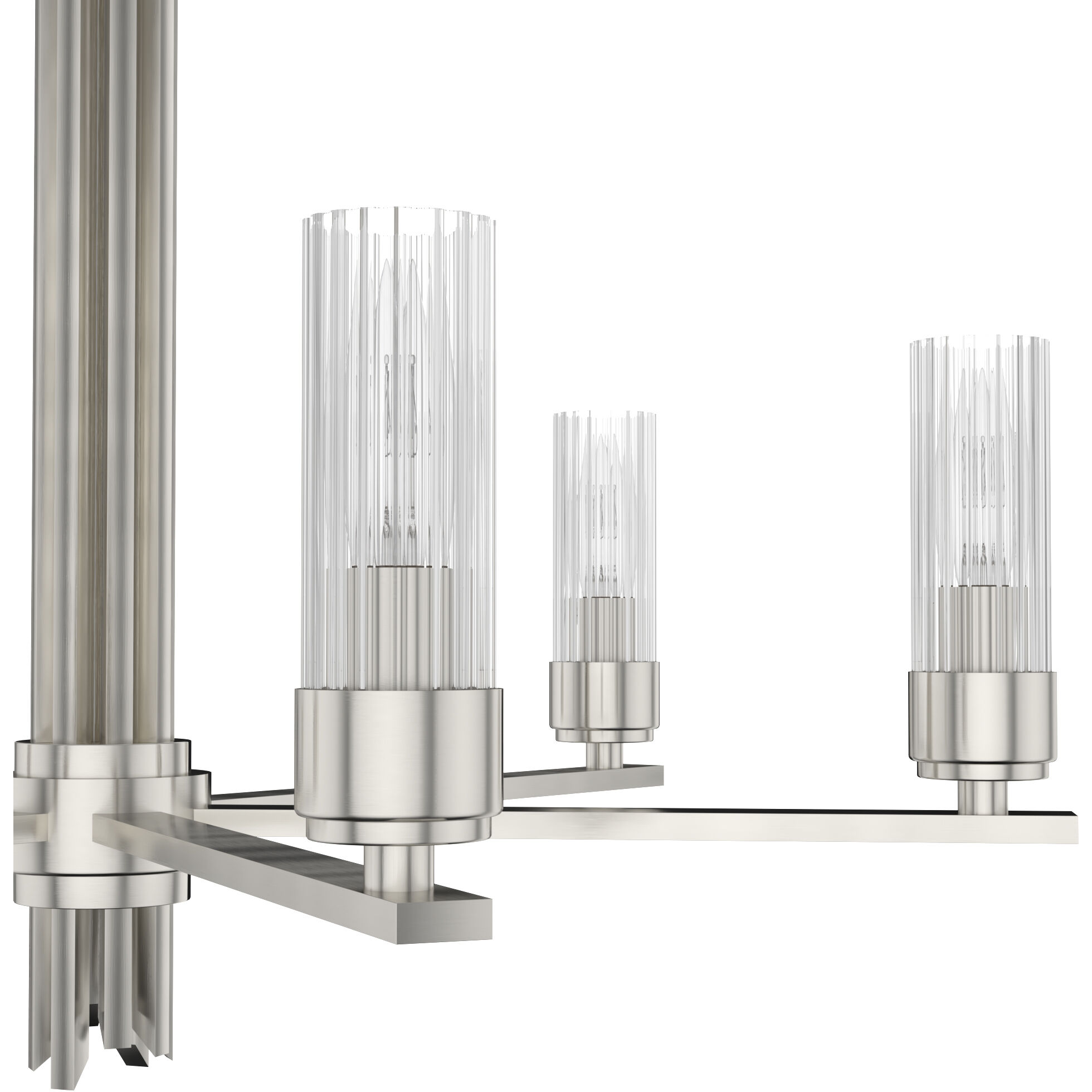 Gatz 6 Light 28 inch Brushed Nickel Chandelier Ceiling Light