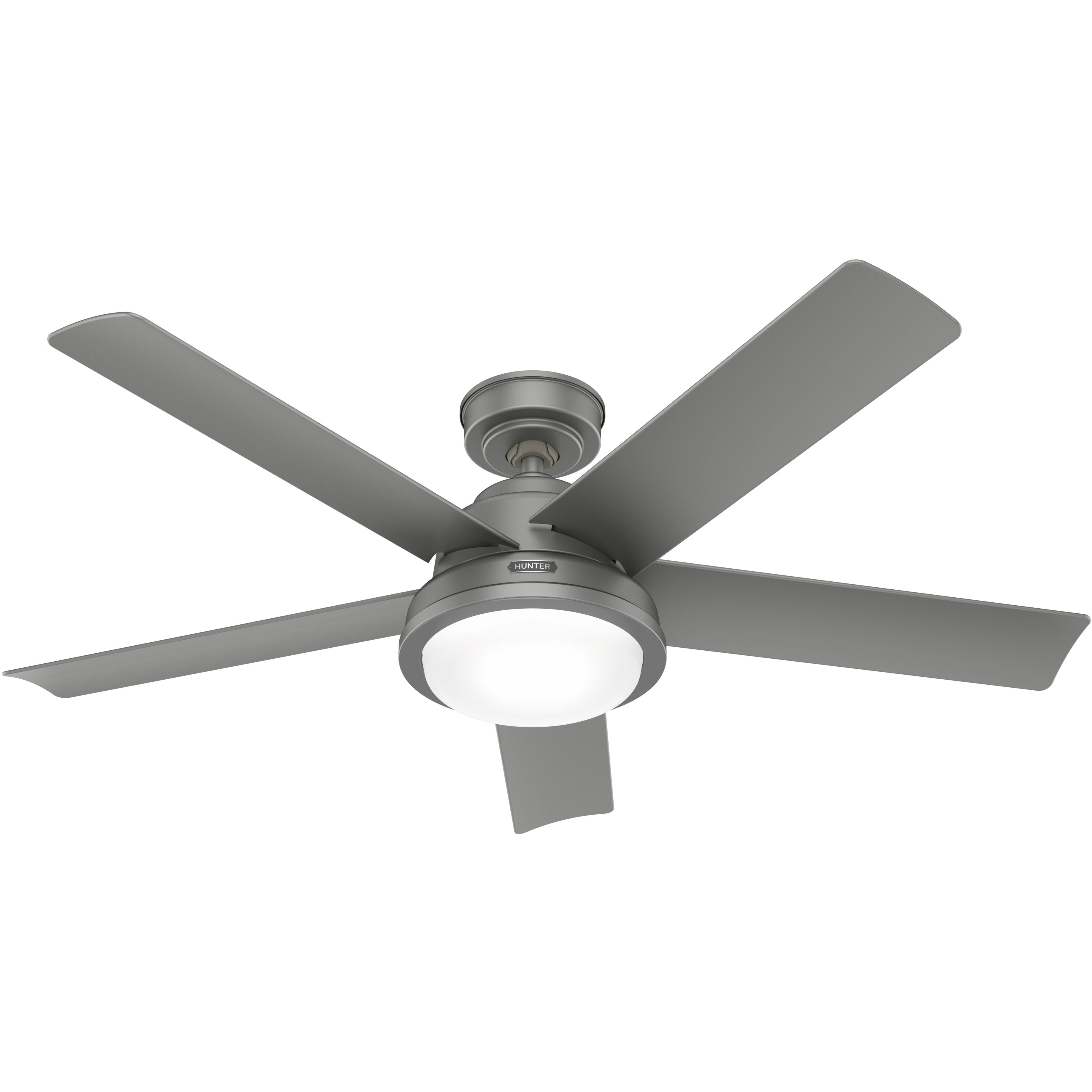 Seawall 52 inch Matte Silver Outdoor Ceiling Fan