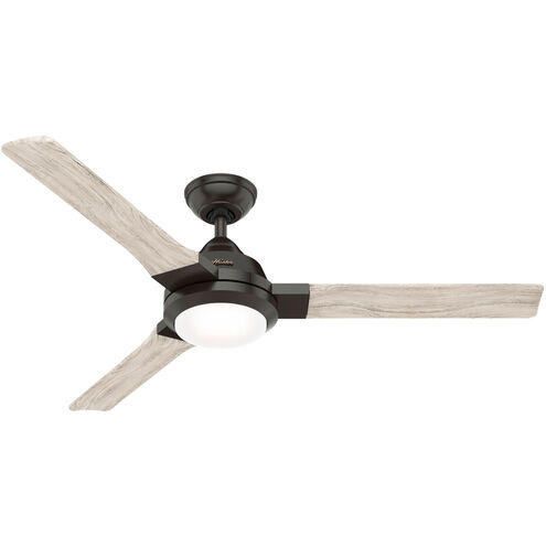 Leti 54 inch Noble Bronze with Weathered White Birch Blades Ceiling Fan