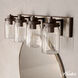 Devon Park 4 Light 30 inch Onyx Bengal and Barnwood Vanity Light Wall Light