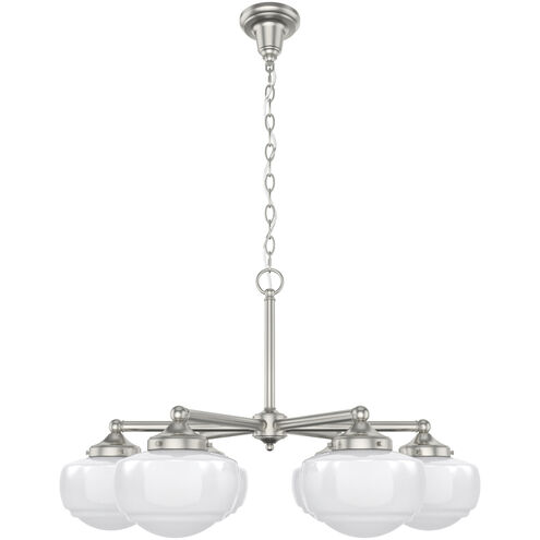 Saddle Creek 6 Light 30 inch Brushed Nickel Chandelier Ceiling Light