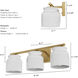 Harlowe 3 Light 22 inch Luxe Gold Bathroom Vanity Sconce Wall Light, Medium