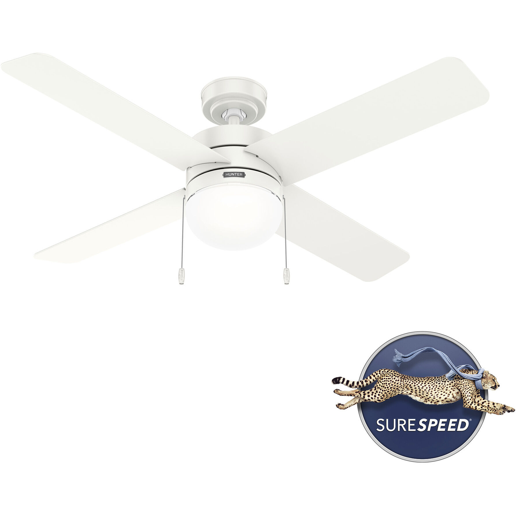 Timpani 52 inch Fresh White Ceiling Fan