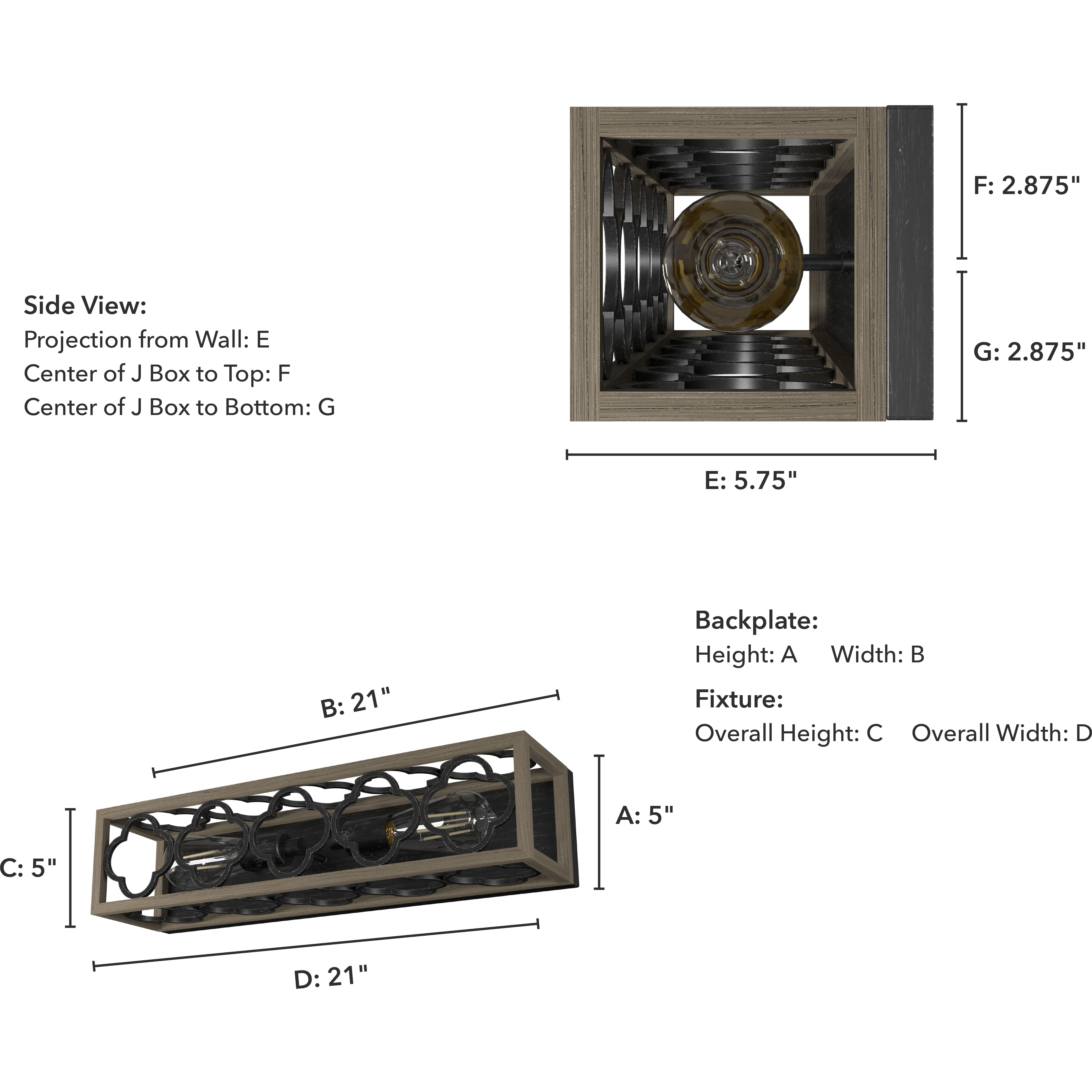 Gablecrest 2 Light 5 inch French Oak Wall Sconce Wall Light