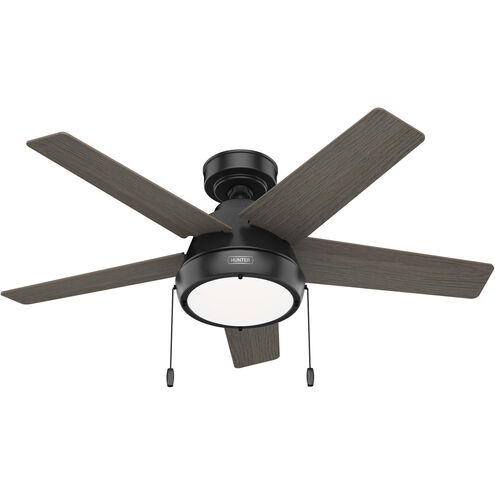 Burroughs 44 inch Matte Black with Greyed Walnut Blades Ceiling Fan