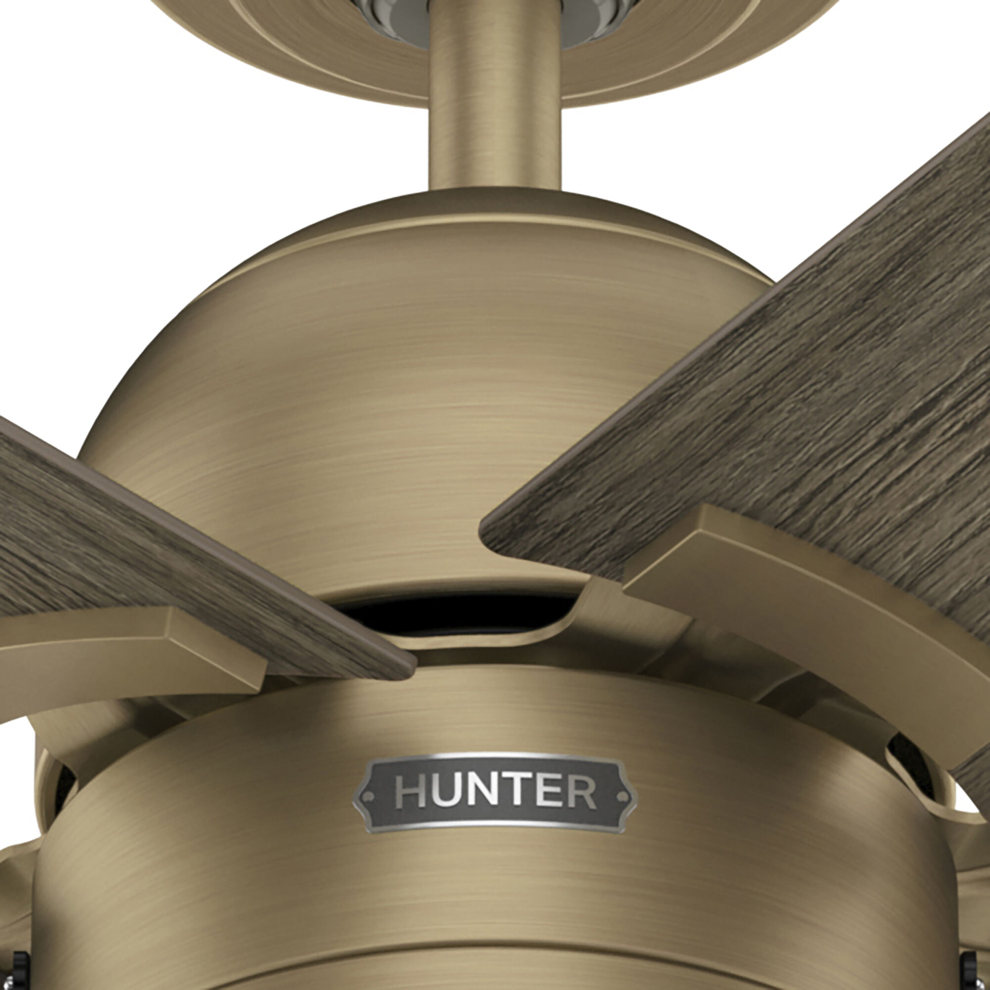 Erling 52 inch Burnished Brass with Warm Grey Oak Blades Ceiling Fan