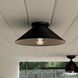 Skyflow 1 Light 14 inch Matte Black Outdoor Flush Mount, Medium