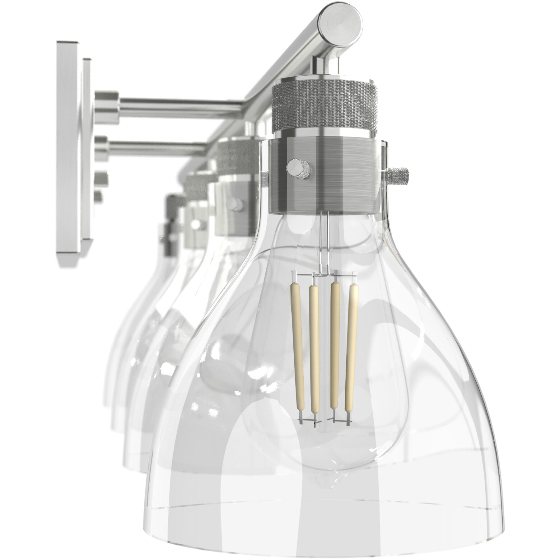 Van Nuys 4 Light 32 inch Brushed Nickel Vanity Light Wall Light