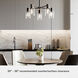 Lochemeade 5 Light 26 inch Matte Black Chandelier Ceiling Light, Medium