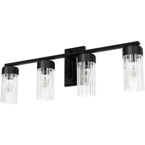 Gatz 4 Light 31.5 inch Matte Black Vanity Light Wall Light