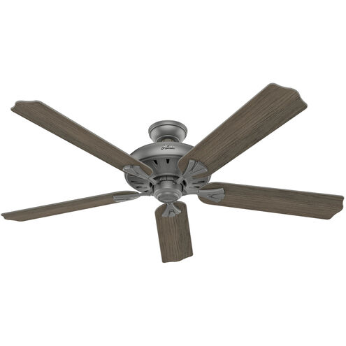 Royal Oak 60 inch Matte Silver with Warm Grey Oak Blades Ceiling Fan