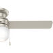 Acumen 52 inch Matte Nickel with Matte Nickel/Natural Wood Blades Ceiling Fan, Low Profile 