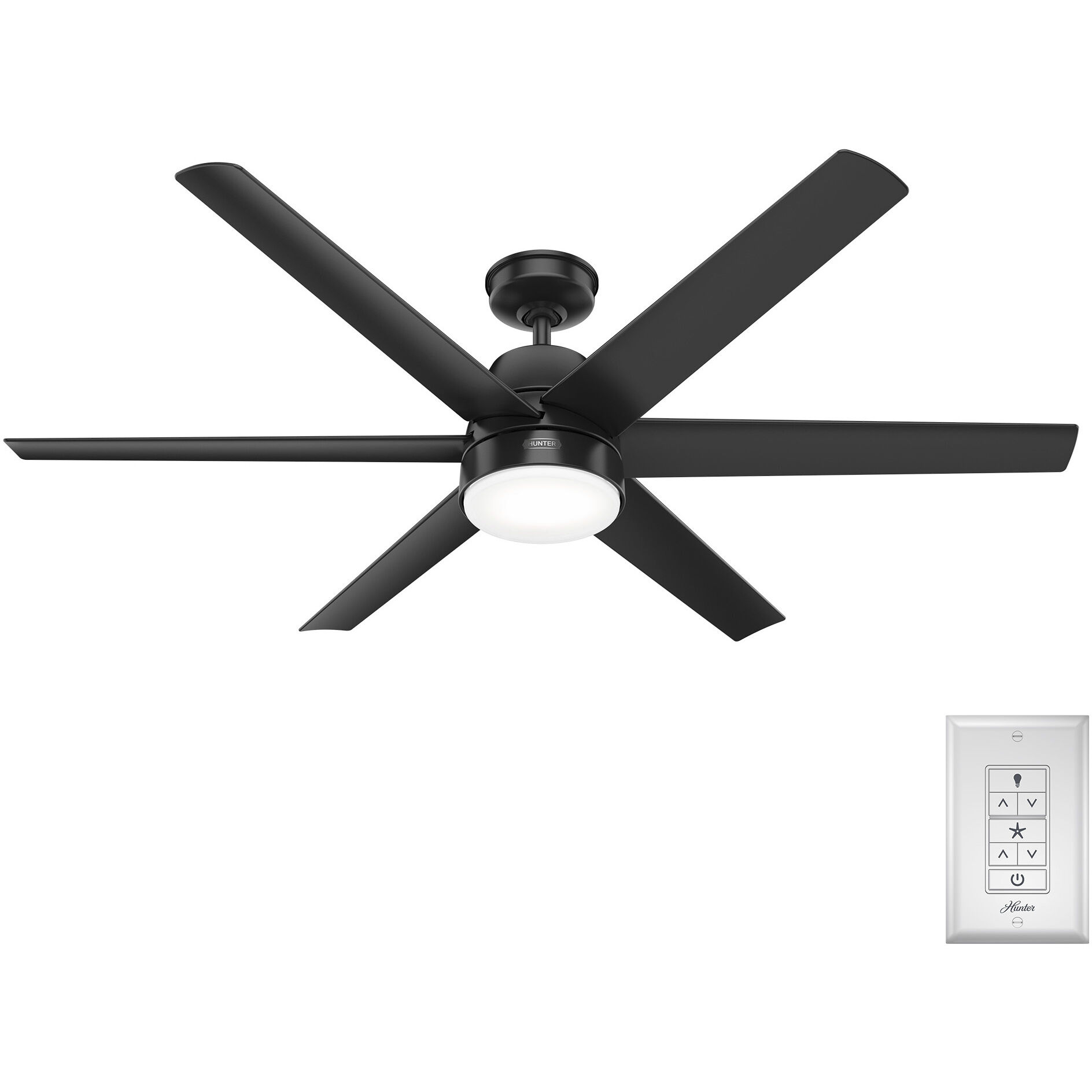 Skysail 60 inch Matte Black Outdoor Ceiling Fan