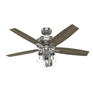 Ananova 52 inch Brushed Nickel with Light Gray Oak Blades Ceiling Fan