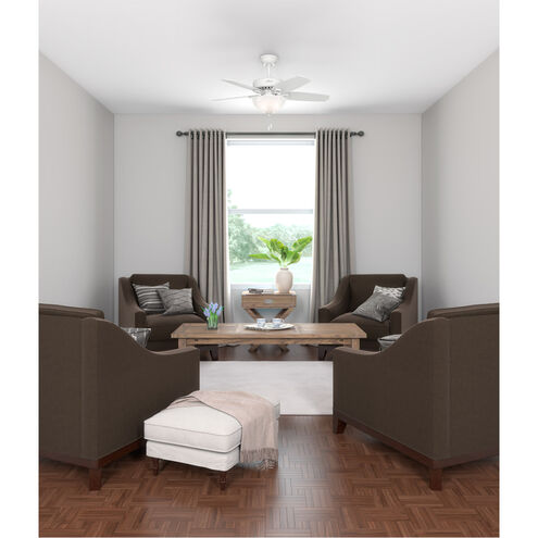 Builder 42 inch Snow White with Snow White/Light Oak Blades Ceiling Fan