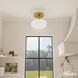 Getty 1 Light 9.1 inch Luxe Gold Flush Mount Ceiling Light, Small