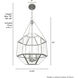 Indria 3 Light 13 inch Brushed Nickel Pendant Ceiling Light