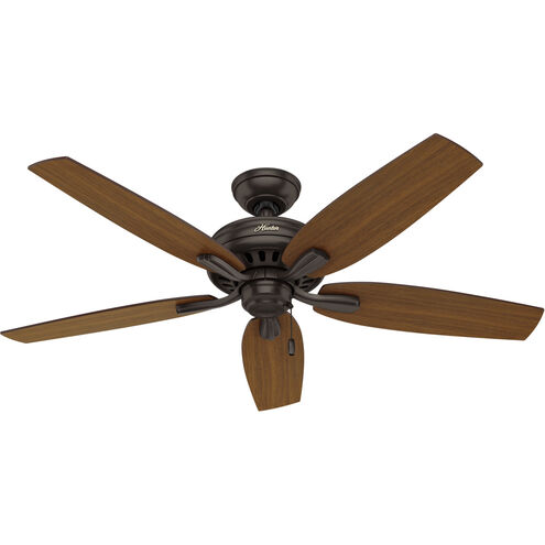 Newsome 52 inch Premier Bronze with Stained Oak/Medium Walnut Blades Outdoor Ceiling Fan