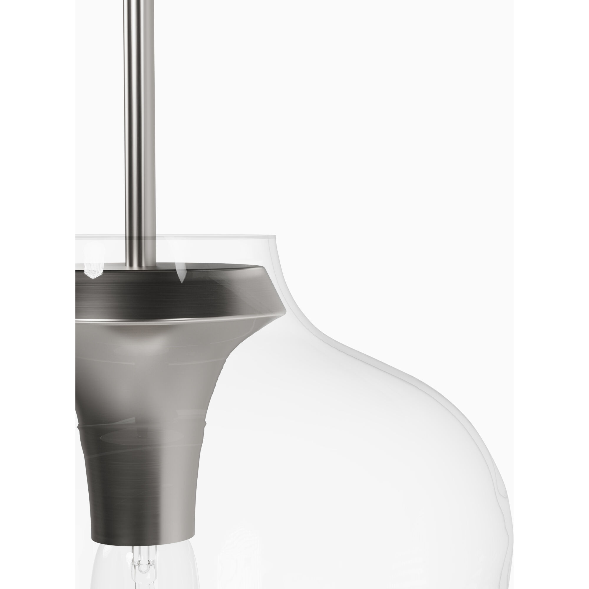 Vidria 1 Light 12 inch Brushed Nickel Pendant Ceiling Light, Medium