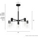 Lochemeade 5 Light 26 inch Matte Black Chandelier Ceiling Light, Medium