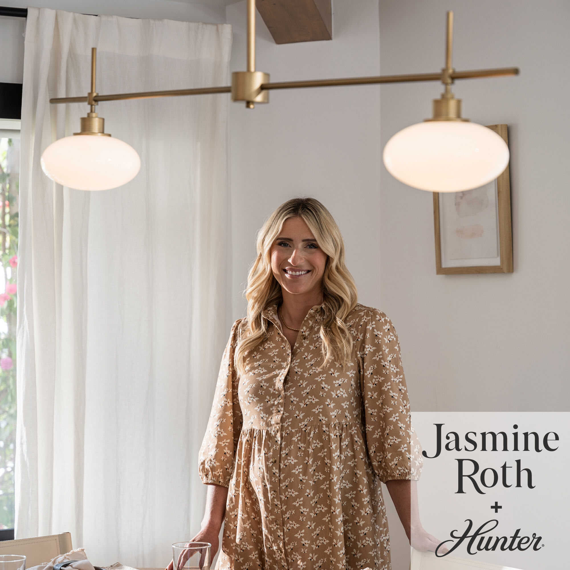 Getty 2 Light 52 inch Luxe Gold Linear Chandelier Ceiling Light, Large