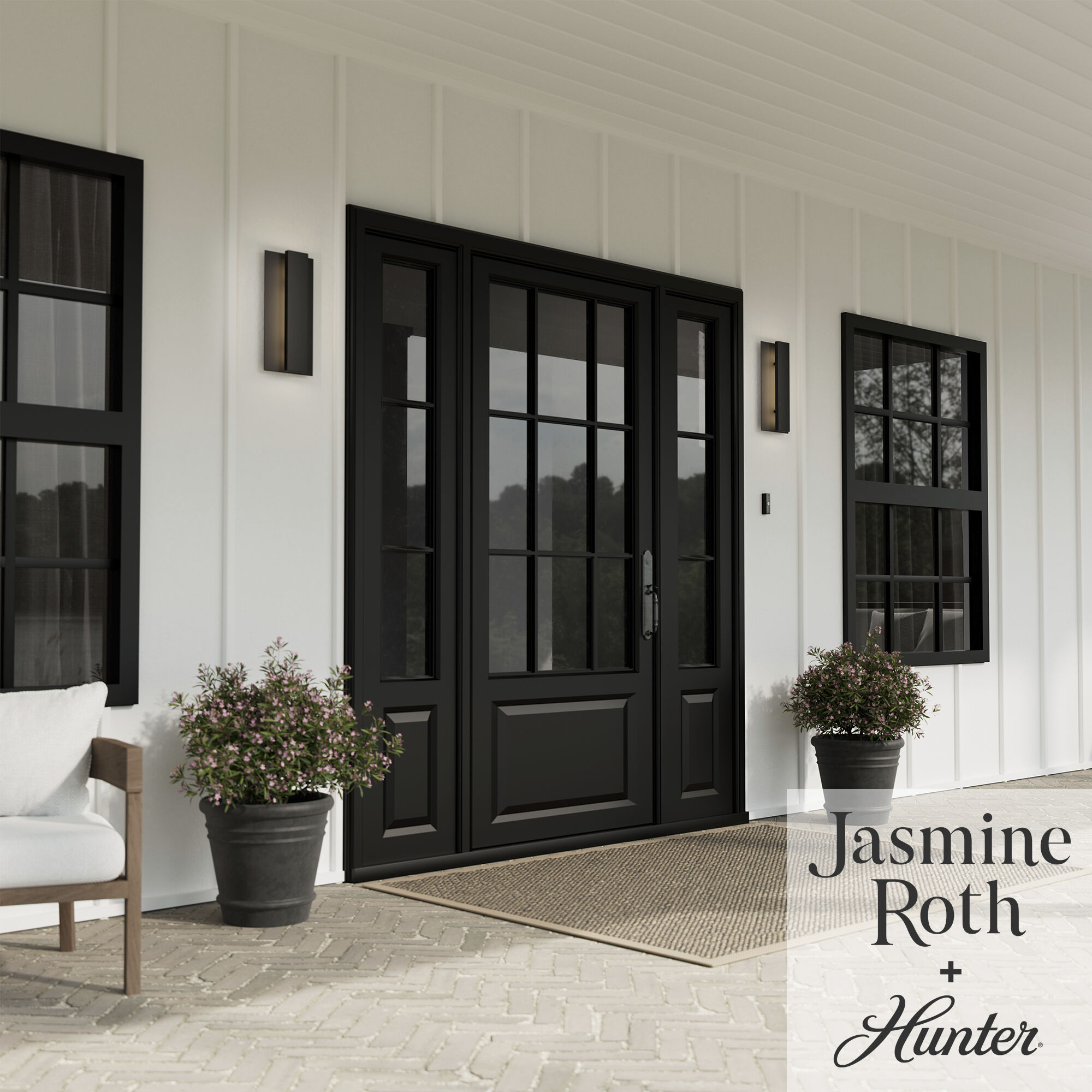 Canoga 14.75 inch Matte Black Outdoor Wall Light, Medium