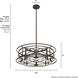 Langwood 4 Light 24 inch Onyx Bengal and Barnwood Chandelier Ceiling Light