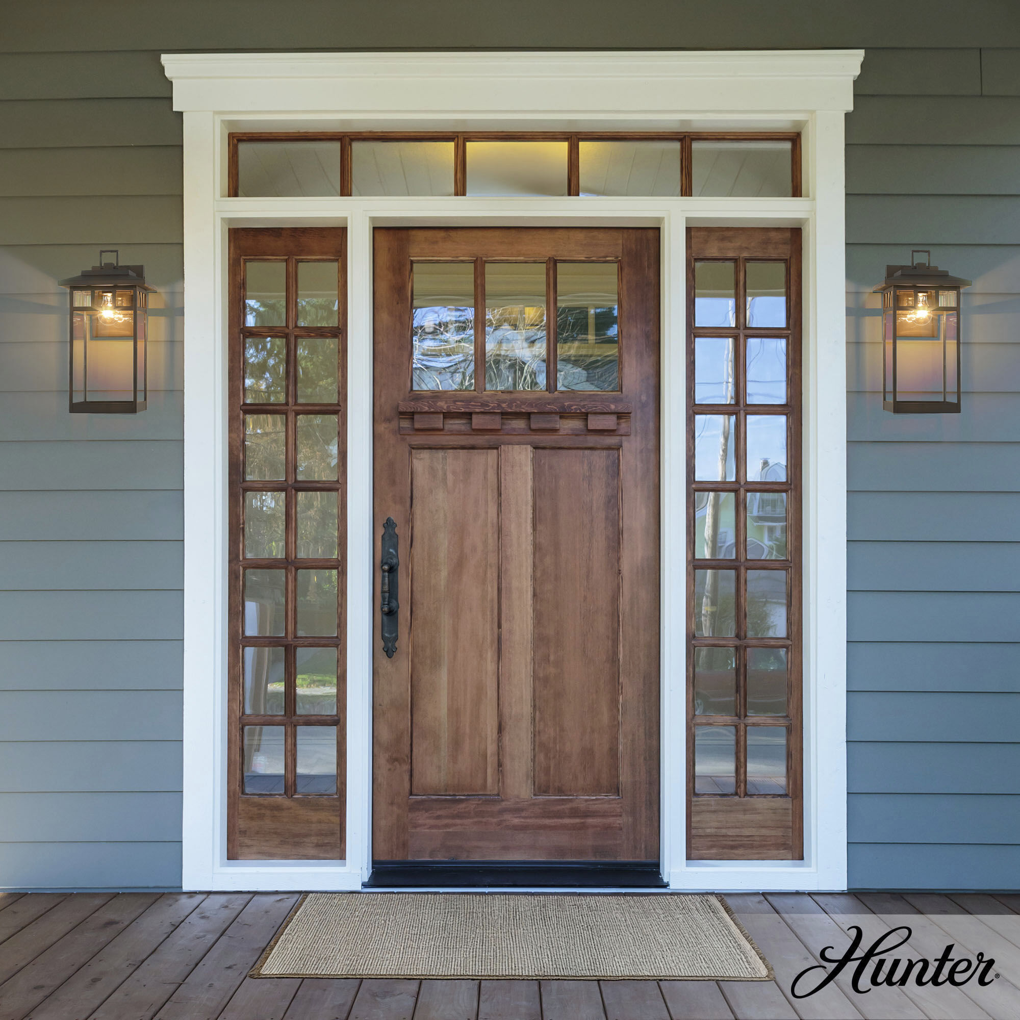 Yancy House 1 Light 17 inch Matte Bronze Outdoor Wall Light, Large