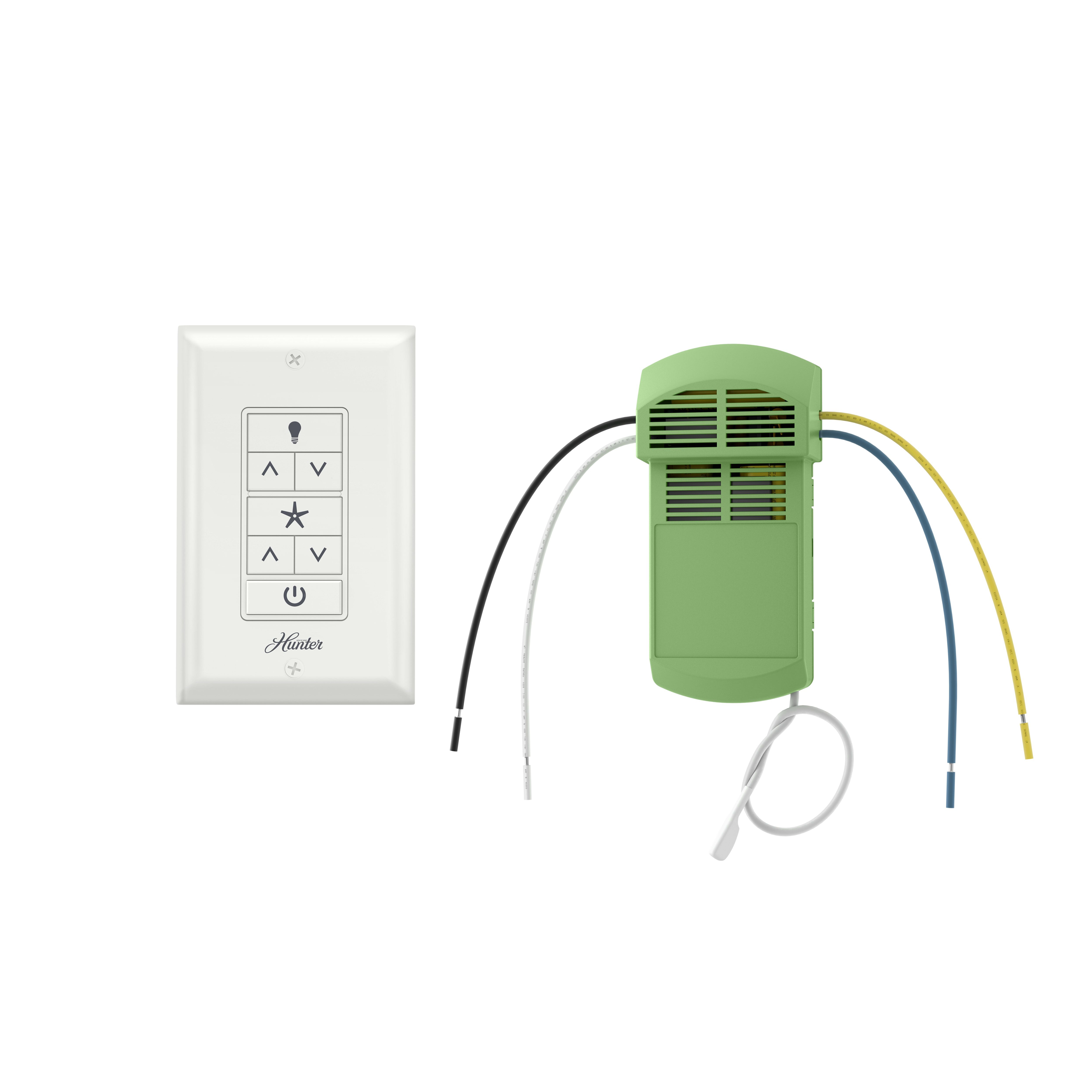 Samantha White Universal Fan Wall Control with Receiver