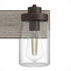 Devon Park 4 Light 30 inch Onyx Bengal and Barnwood Vanity Light Wall Light