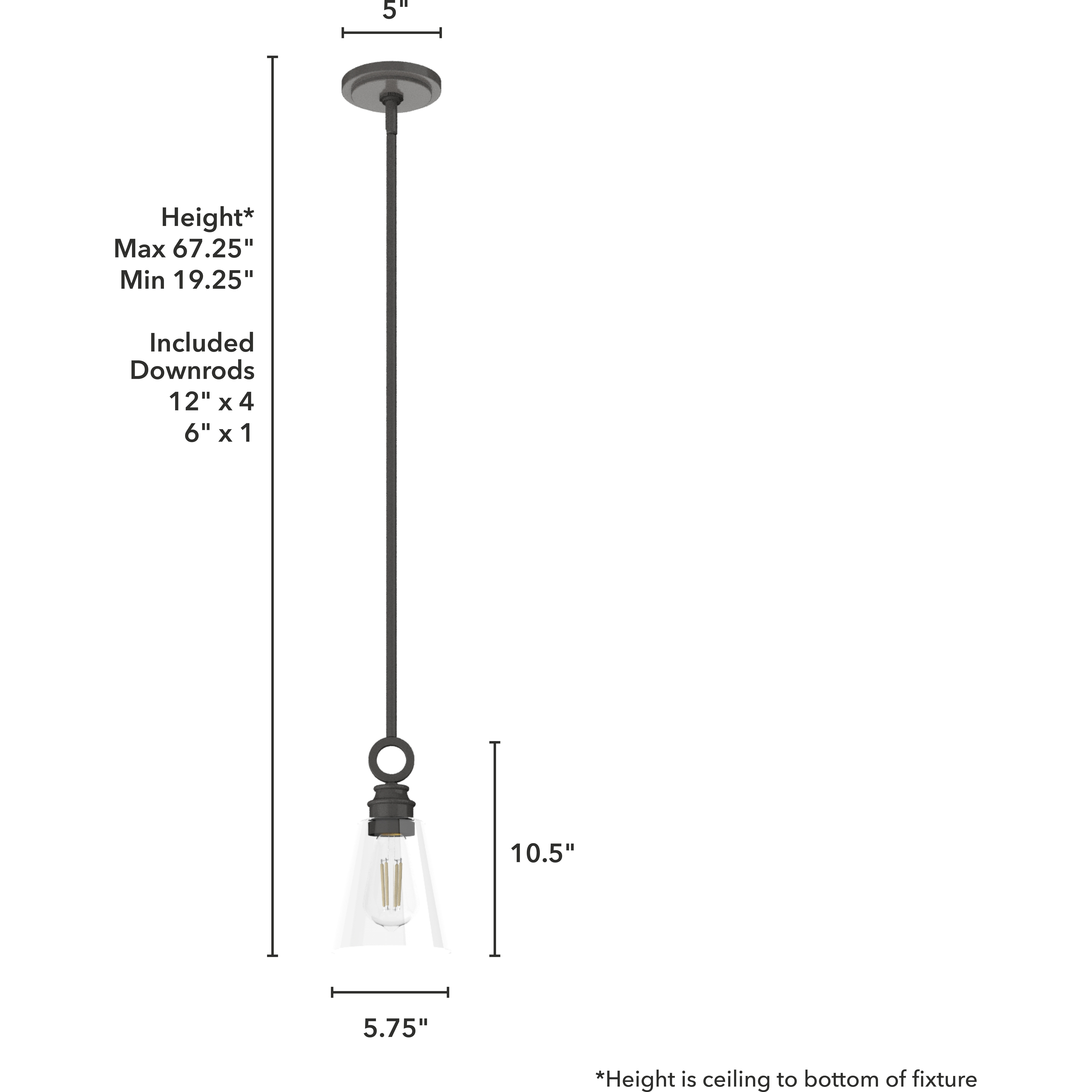 Klein 1 Light 6 inch Noble Bronze Pendant Ceiling Light