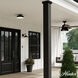 Mill Valley 1 Light 14 inch Matte Black and White Outdoor Flush Mount, Medium