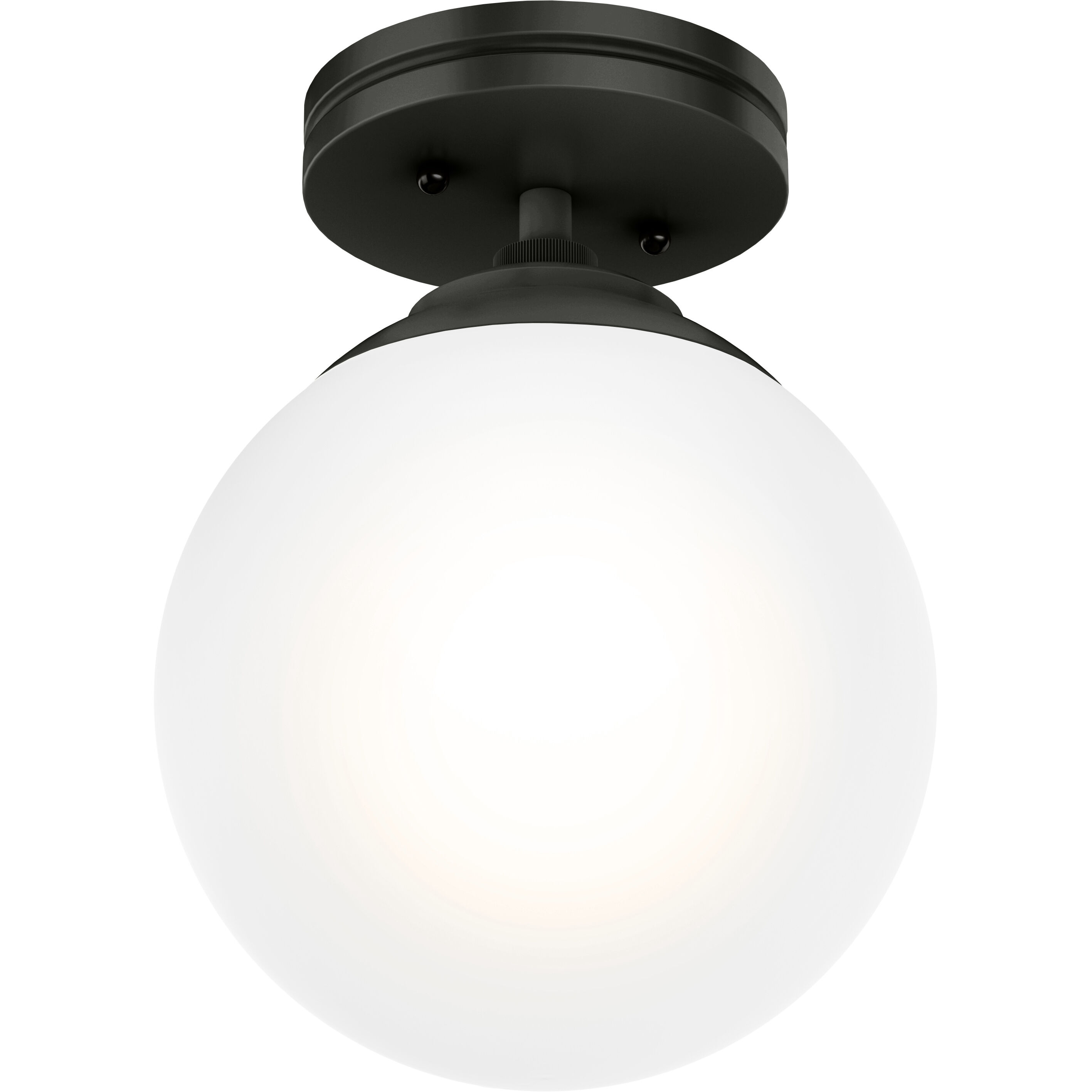 Hepburn 1 Light 8 inch Matte Black Semi-Flush Mount Ceiling Light, Small