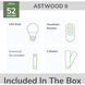 Astwood II 52 inch Matte Black with Dark Gray Oak and Matte Black Blades Ceiling Fan