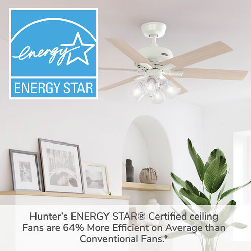 Fonthill 52 inch Fresh White with Light Oak/Fresh White Blades Ceiling Fan