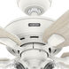 Rosner 52 inch Matte White with Light Oak/Fresh White Blades Ceiling Fan